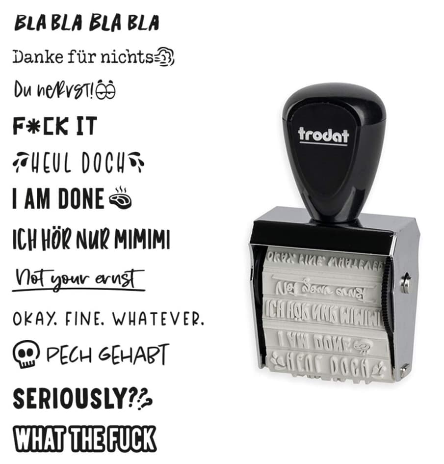 trodat Kreativstempel-Set Creative Mini , Böse Sprüche,