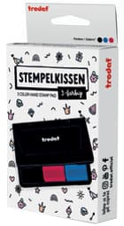 trodat Stempelkissen 9051, 3-farbig, schwarz/rot/blau