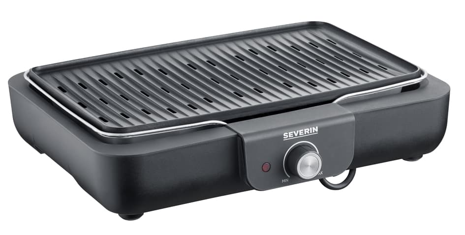 SEVERIN Tischgrill PG 8556, mit Grillplatte, schwarz