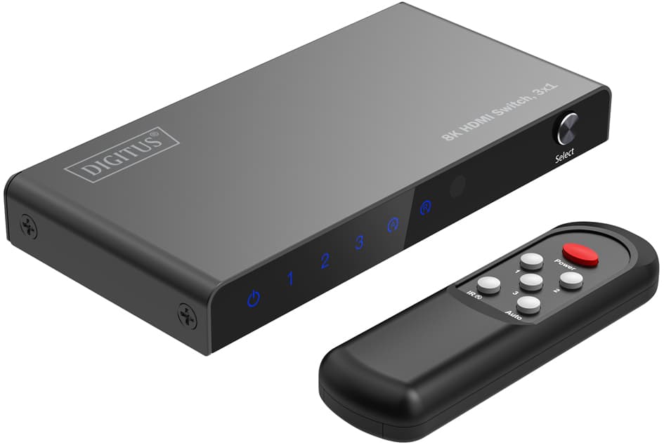 DIGITUS 8K HDMI Switch, 3x1, schwarz