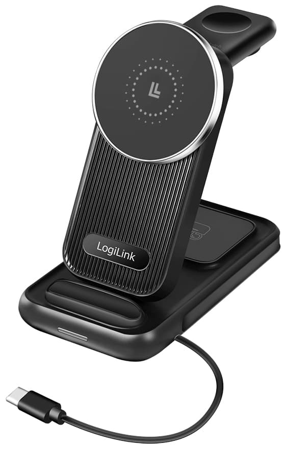 LogiLink 4-in-1 Ladestation, Apple MagSafe kompatibel