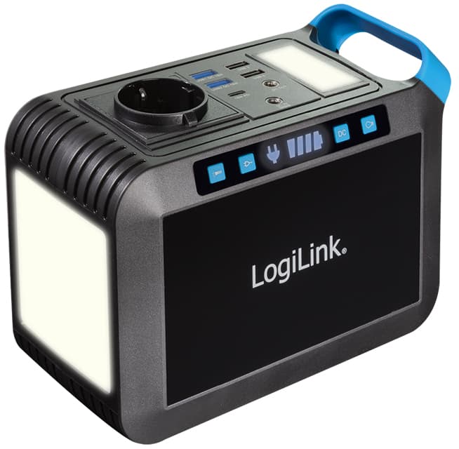 LogiLink Mobiles Ladegerät/Powerstation, 300 Watt, schwarz