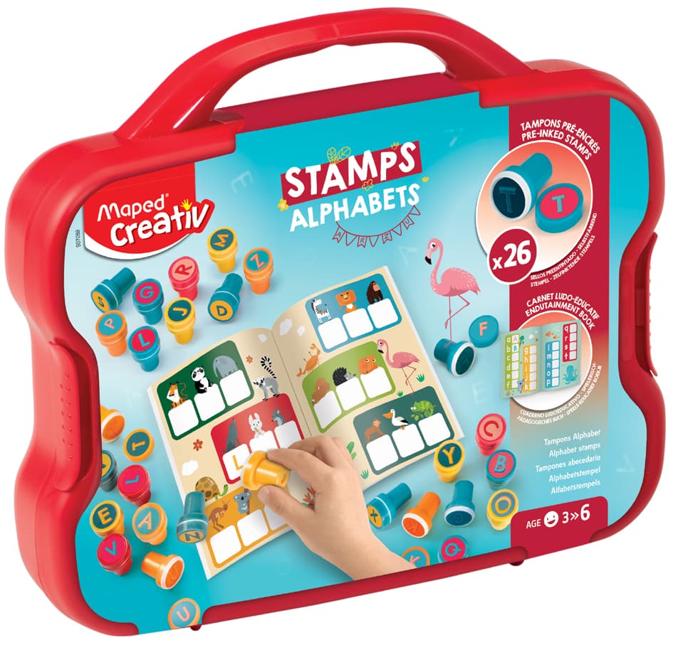 Maped Creativ Motivstempel-Set , ALPHABET, , im Koffer