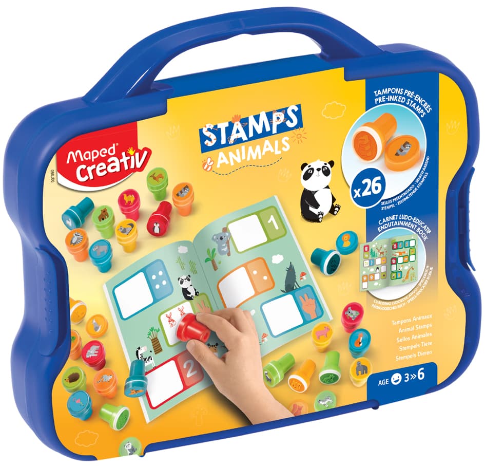 Maped Creativ Motivstempel-Set , TIERE, , im Koffer