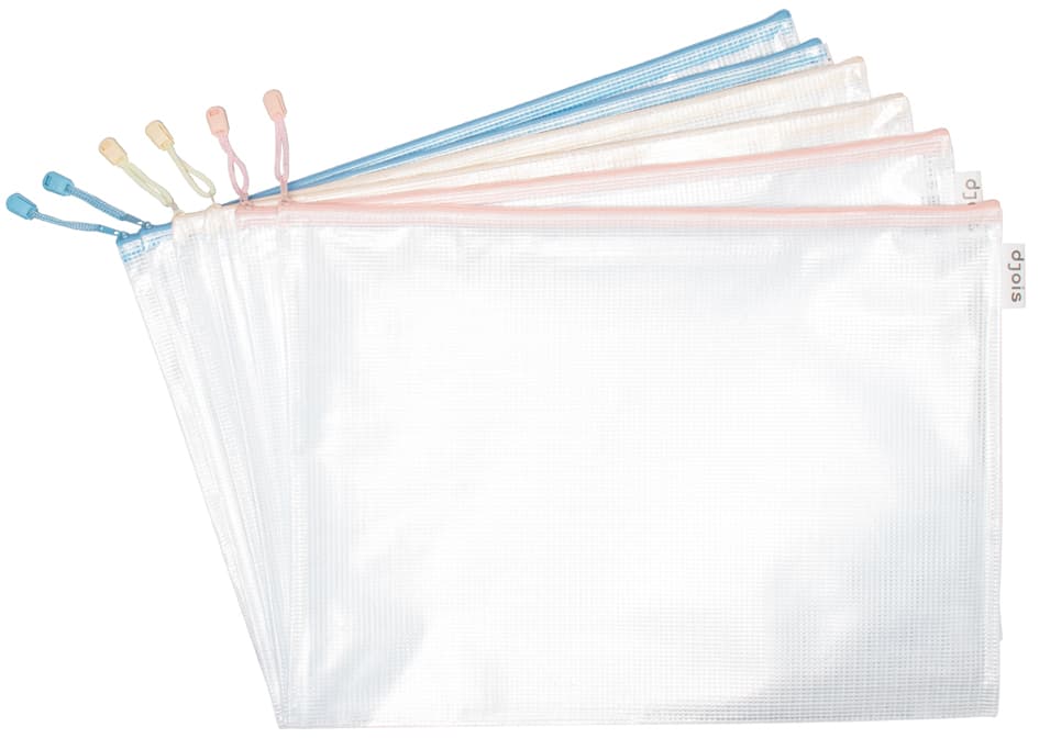 djois Reißverschlusstasche ZIPPER Pastell, DIN A3, PVC
