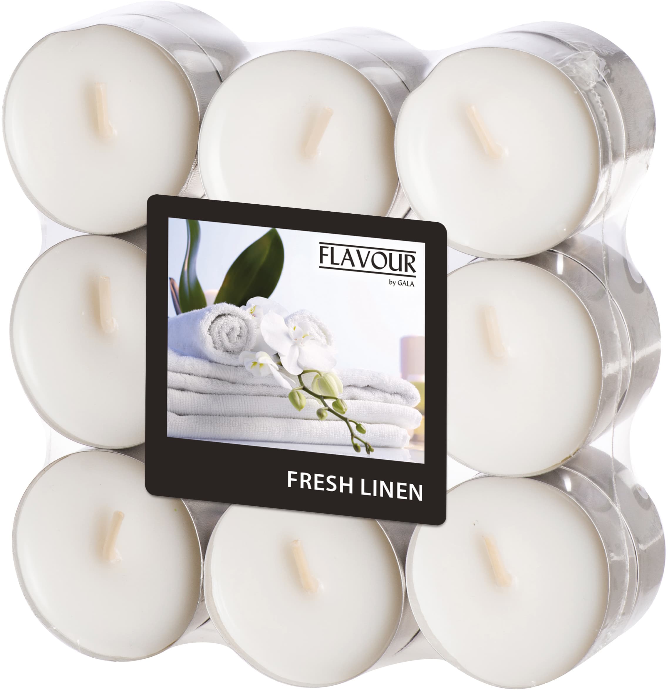 FLAVOUR by Gala Duft-Teelichter , Fresh Linen,