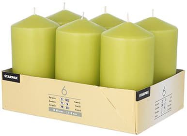 STARPAK Stumpenkerze, Durchmesser: 60 mm, kiwi