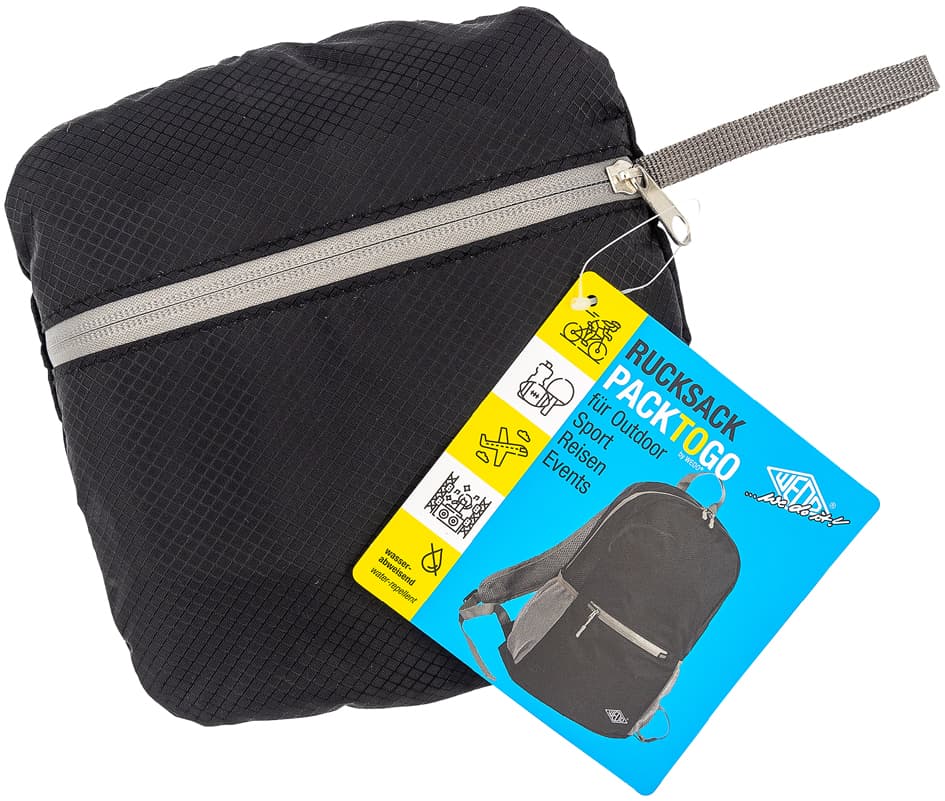 WEDO Falt-Rucksack PACKTOGO, schwarz
