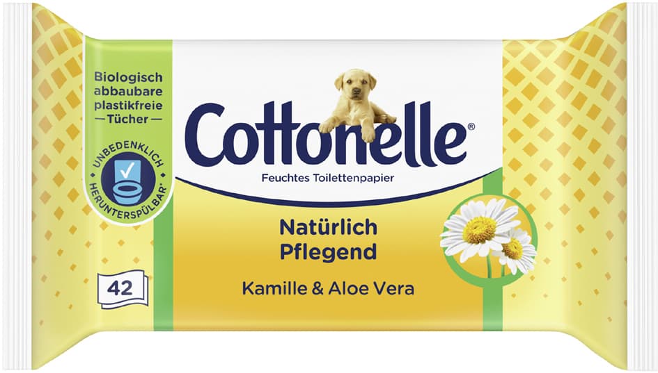 Cottonelle Feuchtes Toilettenpapier, mit Kamille & Aloe Vera