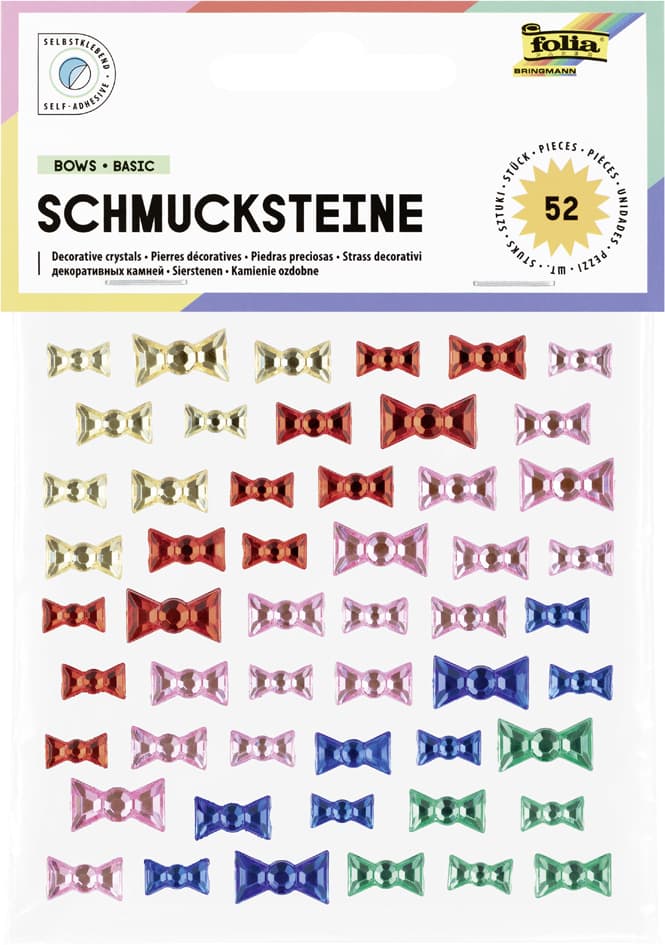 folia Schmucksteine BOWS BASIC, selbstklebend