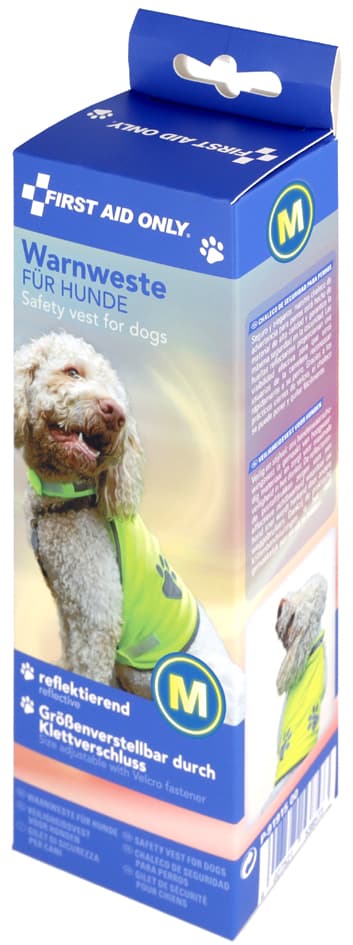 FIRST AID ONLY Hunde-Warnweste mit Pfoten-Print, gelb, M