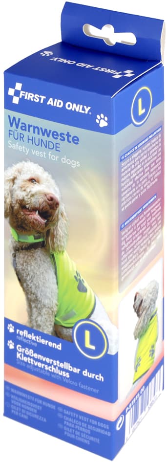FIRST AID ONLY Hunde-Warnweste mit Pfoten-Print, gelb, L
