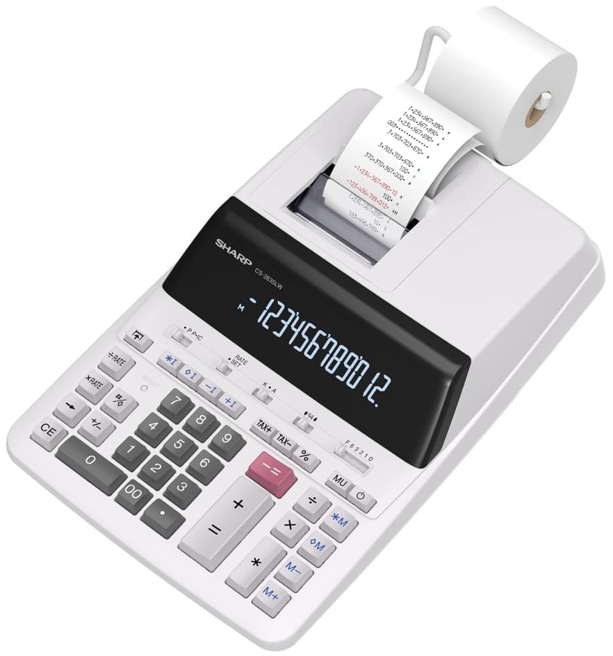 SHARP druckender Tischrechner CS-2635 LW