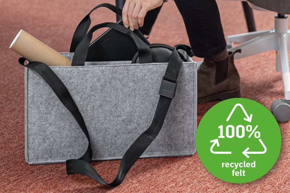 sigel Business-Filztasche Desk Sharing Bag Classic L, grau