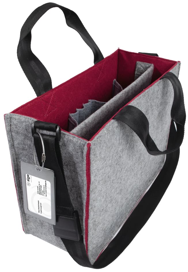 sigel Business-Filztasche Desk Sharing Bag Bicolor M, grau