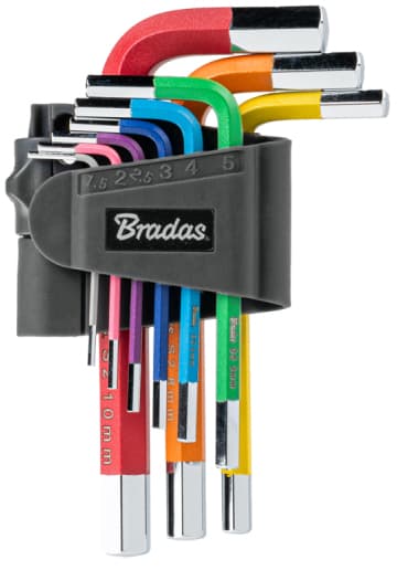 Bradas Innensechskant-Schlüsselsatz, 9-teilig, mehrfarbig