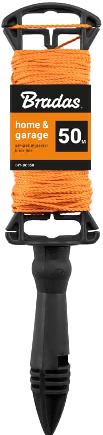 Bradas Maurerschnur auf Spule, orange, 50 m