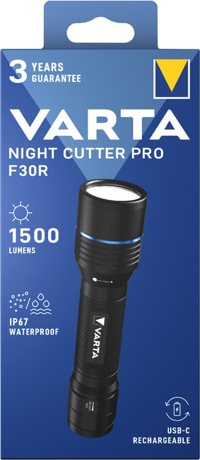 VARTA Premium-Taschenlampe , NIGTH CUTTER PRO F30R, , schwarz