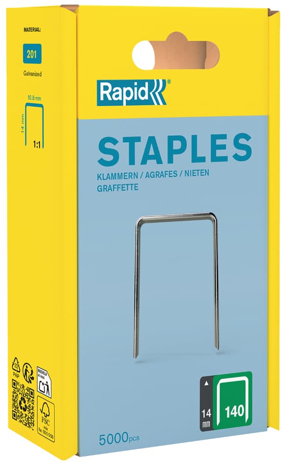 Rapid Flachdrahtklammern Typ 140, 14 mm, Großpackung