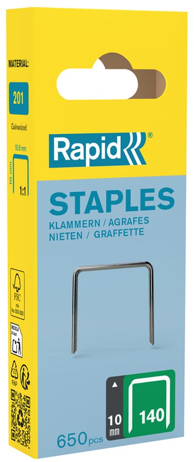 Rapid Flachdrahtklammern Typ 140, 10 mm, Kleinpackung