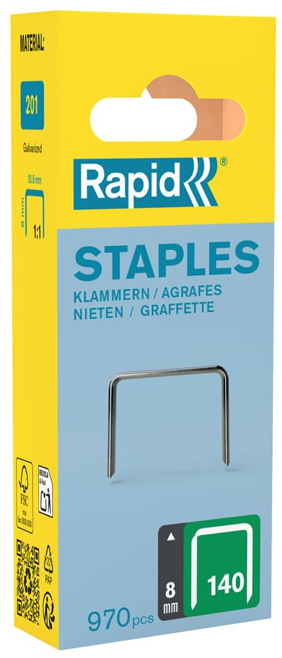Rapid Flachdrahtklammern Typ 140, 8 mm, Kleinpackung