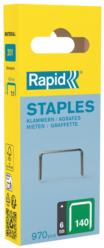 Rapid Flachdrahtklammern Typ 140, 6 mm, Kleinpackung