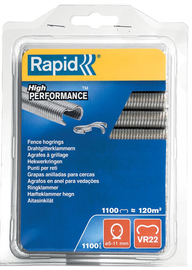 Rapid Zaun-Ringklammern VR22, galvanisiert, Blister