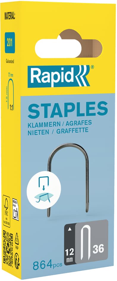 Rapid Kabelklammern Typ 36, 12 mm, galvanisiert
