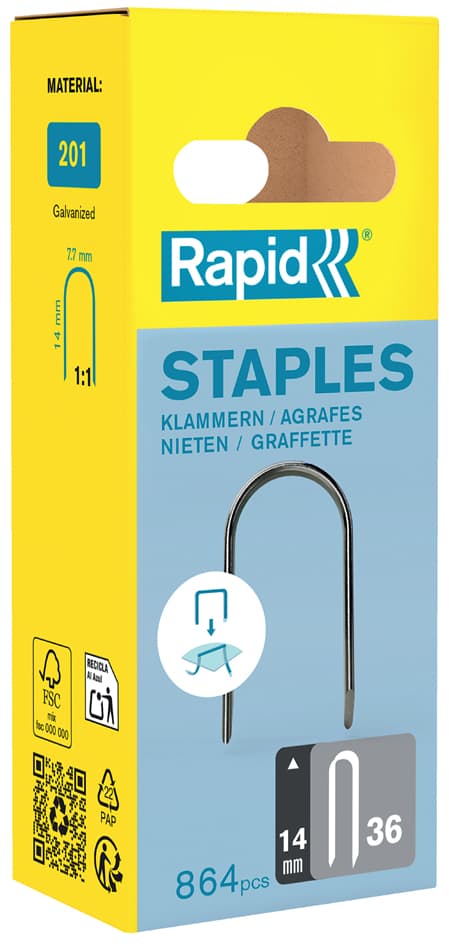 Rapid Kabelklammern Typ 36, 14 mm, galvanisiert