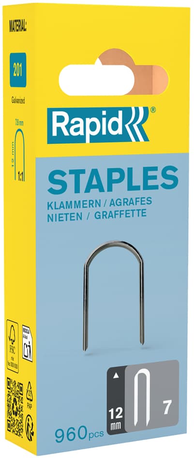 Rapid Kabelklammern Typ 7, 12 mm, galvanisiert