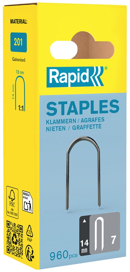 Rapid Kabelklammern Typ 7, 14 mm, galvanisiert