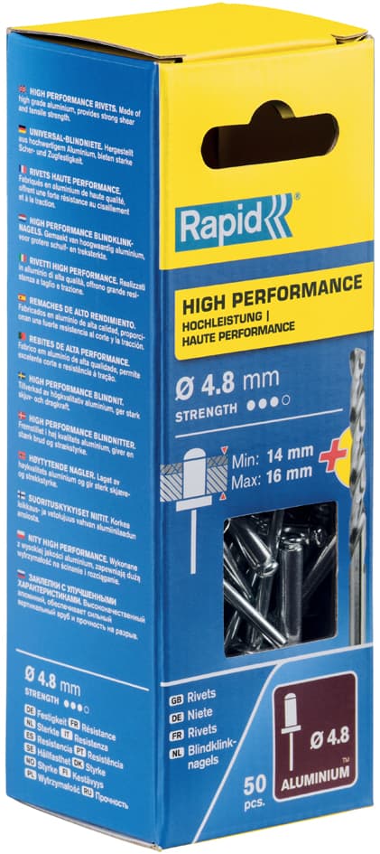 Rapid Blindniete Universal, 4,8 x 20 mm, aus Aluminium