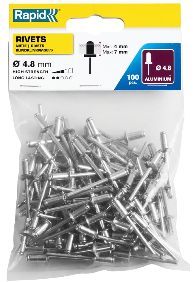 Rapid Blindniete Standard, 4,8 x 10 mm, aus Aluminium