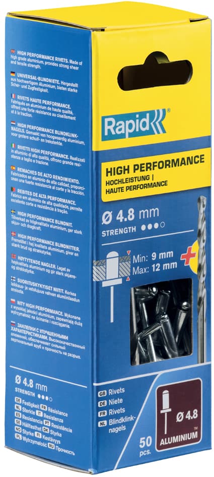 Rapid Blindniete Universal, 4,8 x 16 mm, aus Aluminium