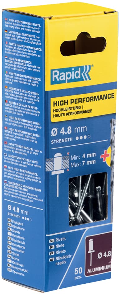 Rapid Blindniete Universal, 4,8 x 10 mm, aus Aluminium