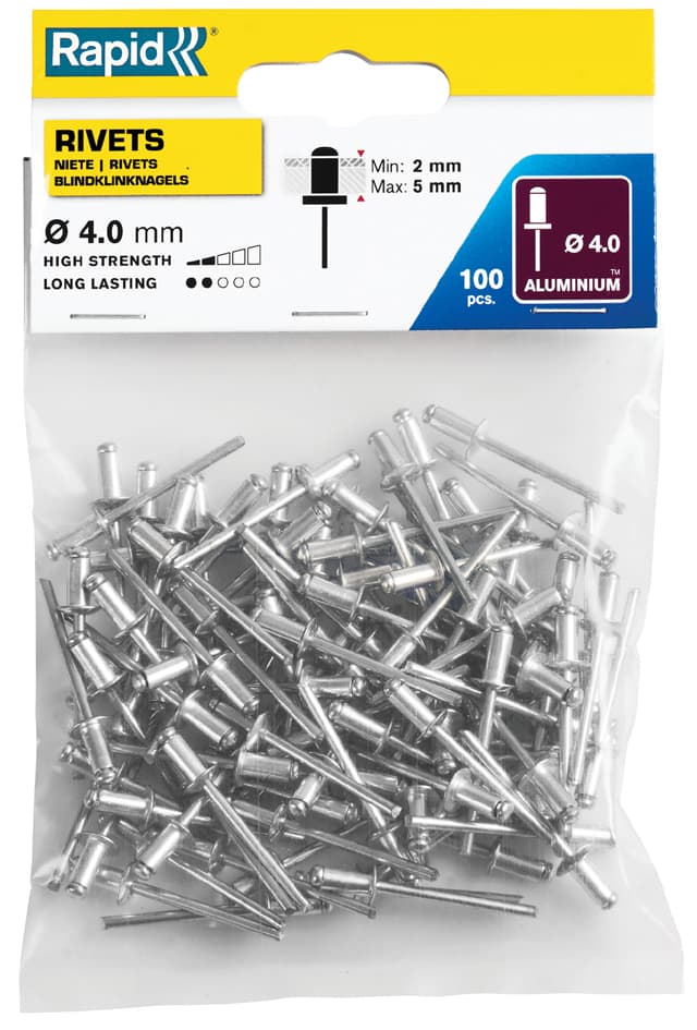 Rapid Blindniete Standard, 4,0 x 8 mm, aus Aluminium