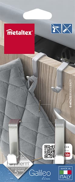 metaltex Doppelhaken Galileo, silbermetallic
