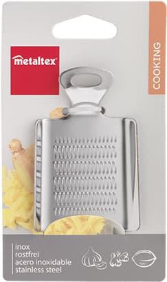 metaltex Ingwer-/Knoblauchreibe, Edelstahl, silber