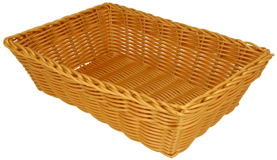 metaltex Brotkorb, rechteckig, Kunststoffgflecht, beige