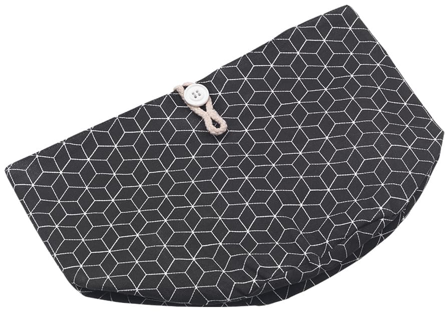 metaltex Brotkorb faltbar, Baumwolle, schwarz / beige