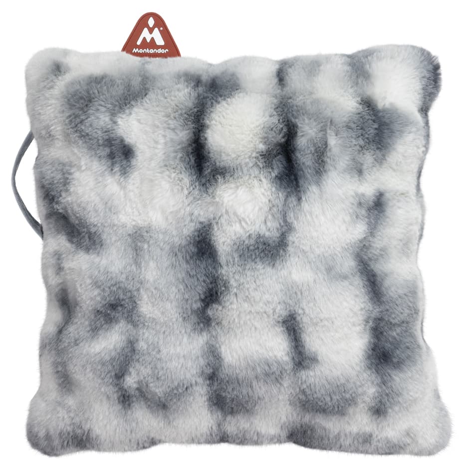 Montandor Wärmekissen mit Heat Pad, pelzig, grau