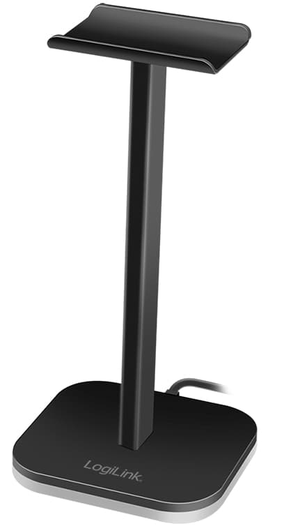 LogiLink Kopfhörer-Ständer, mit RGB-Licht, schwarz