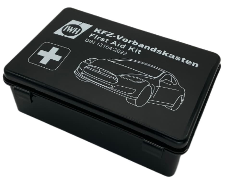 IWH KFZ-Verbandkasten, Inhalt DIN 13164, schwarz