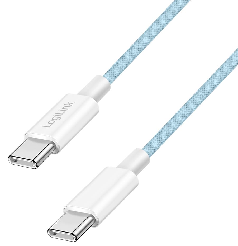 LogiLink USB 2.0 Kabel, USB-C - USB-C Stecker, 1,0 m, blau