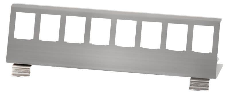 LogiLink Hutschienenhalter für 8 Keystone Module, Edelstahl
