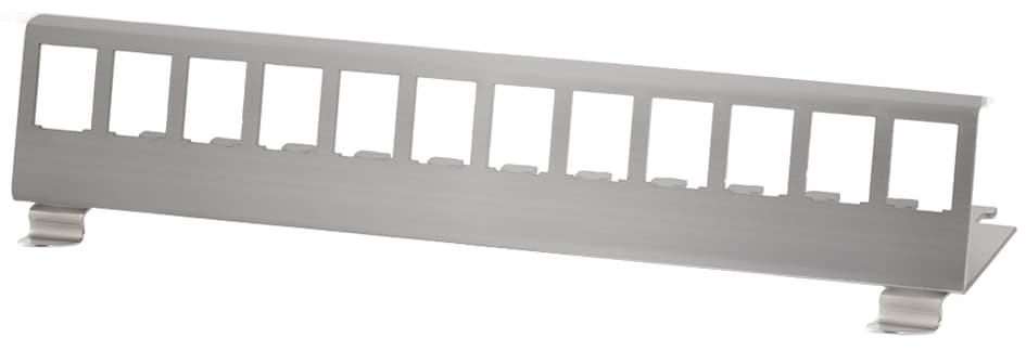 LogiLink Hutschienenhalter für 12 Keystone Module, Edelstahl
