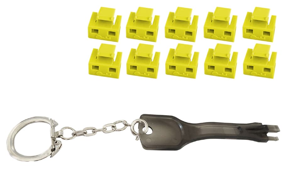 shiverpeaks RJ45-Port Blocker mit Schlüssel, gelb