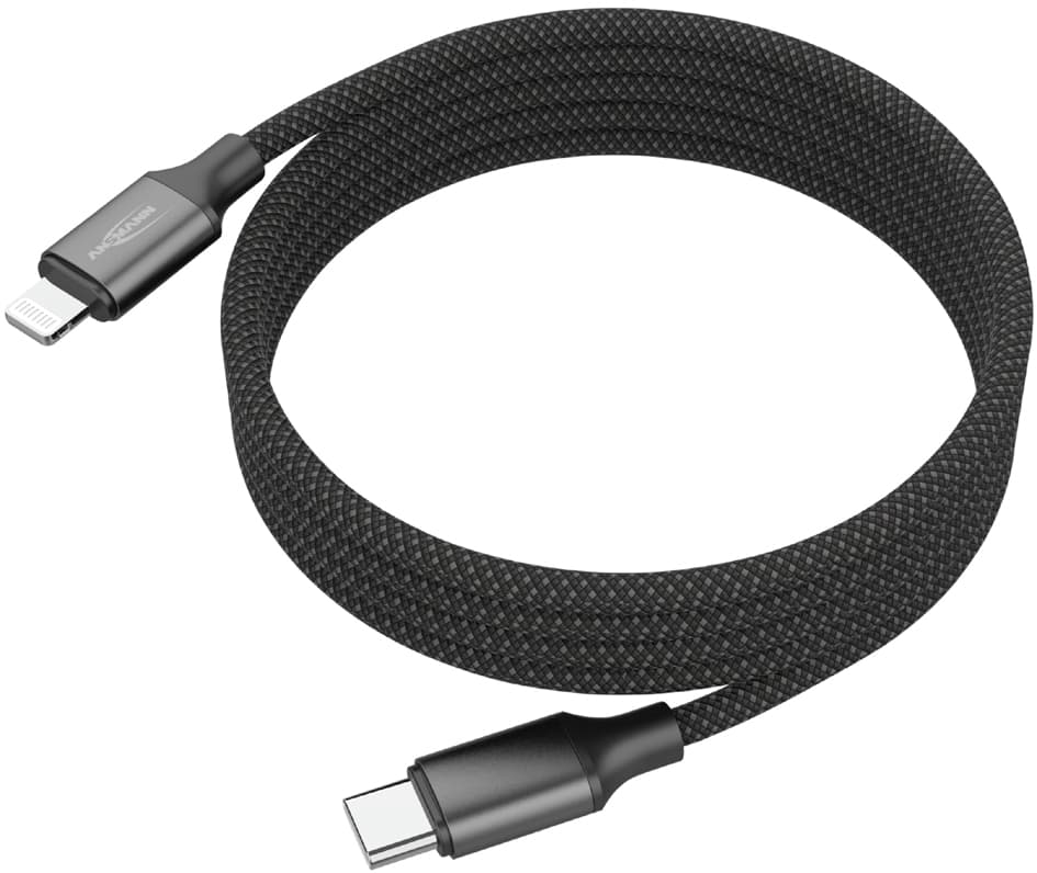 ANSMANN Magnetisches Daten- & Ladekabel, USB-C - Lightning