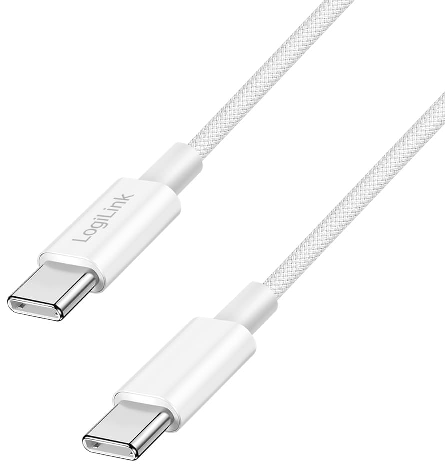 LogiLink USB 2.0 Kabel, USB-C - USB-C Stecker, 1,0 m, gelb