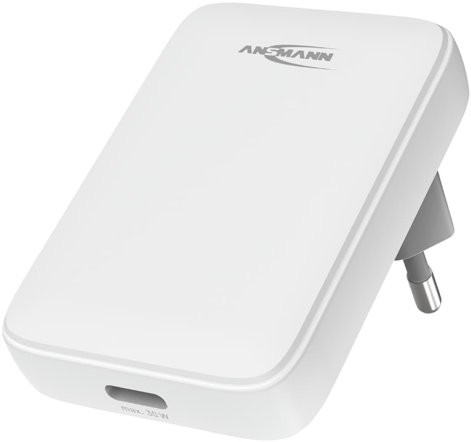 ANSMANN USB-Steckdosenadapter 130PD, flach, weiß